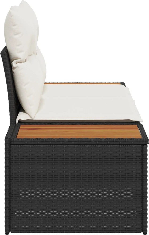 Sodo sofa Juoda 184 x 62 x 85cm poliratanas