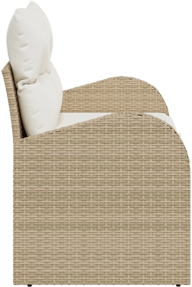 Sodo sofa su pagalve Smėlio 124 x 62 x 69cm poliratanas