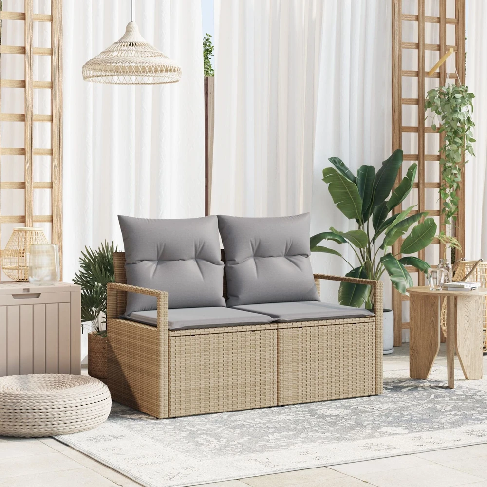 Sodo sofa su pagalve 120 x 62 x 69 cm poliratanas