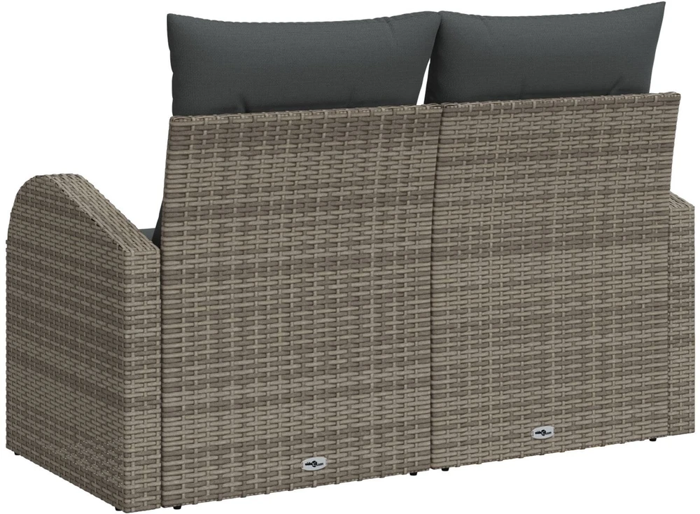 Sodo sofa su pagalve Pilka 124 x 62 x 69cm poliratanas