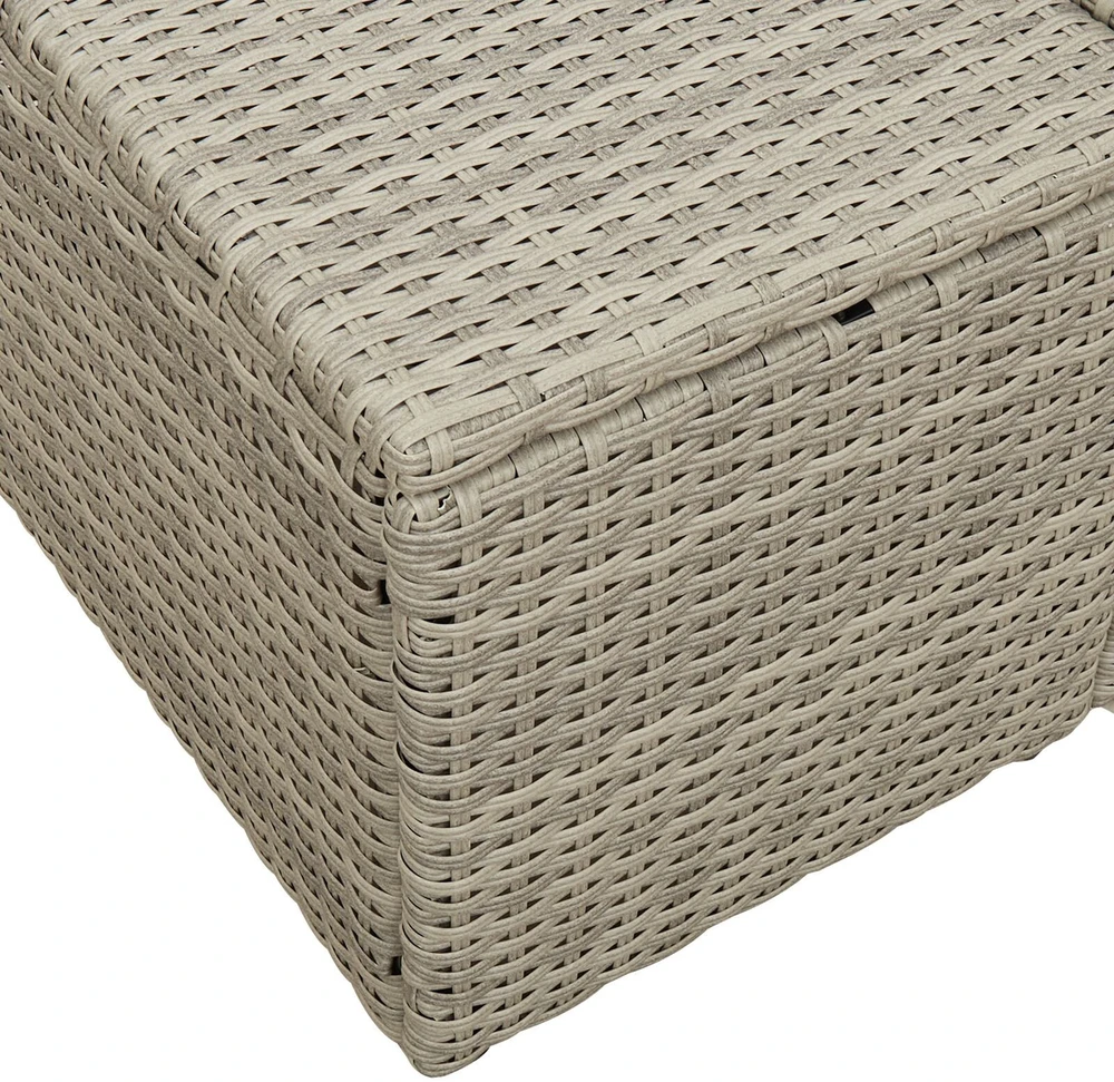 Sodo sofa su pagalve Pilka 184 x 62 x 69 cm poliratanas