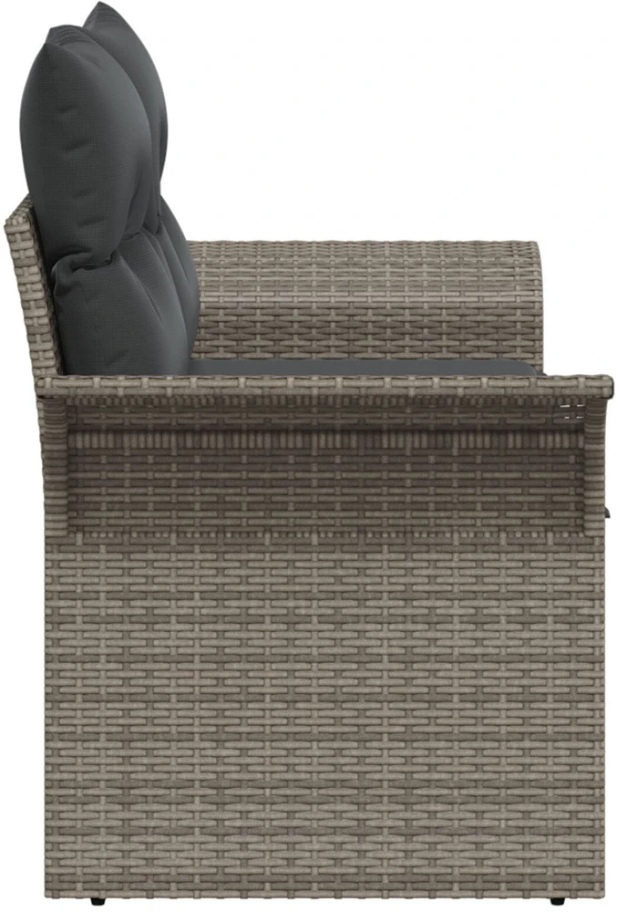 Sodo sofa su pagalve Pilka 141 x 62 x 69cm poliratanas