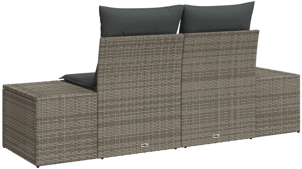 Sodo sofa su pagalve Pilka 184 x 62 x 69 cm poliratanas