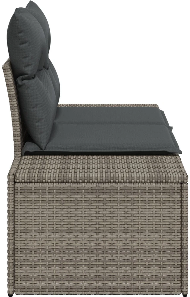 Sodo sofa su pagalve Pilka 184 x 62 x 69 cm poliratanas