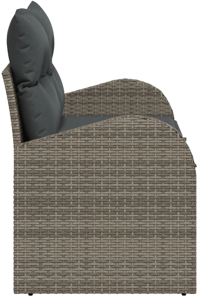 Sodo sofa su pagalve Pilka 124 x 62 x 69cm poliratanas