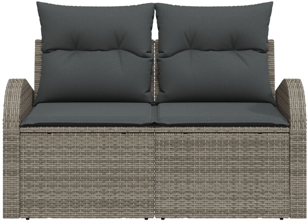 Sodo sofa su pagalve Pilka 124 x 62 x 69cm poliratanas