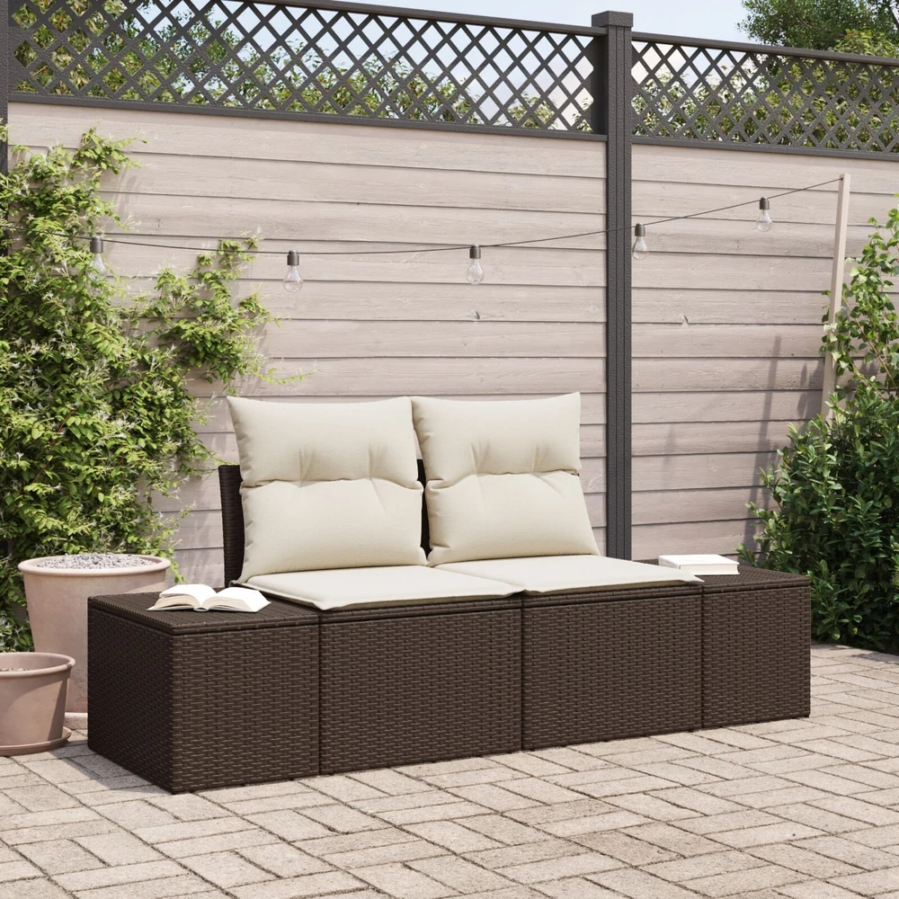 Sodo sofa su pagalve Ruda 184 x 62 x 69 cm poliratanas