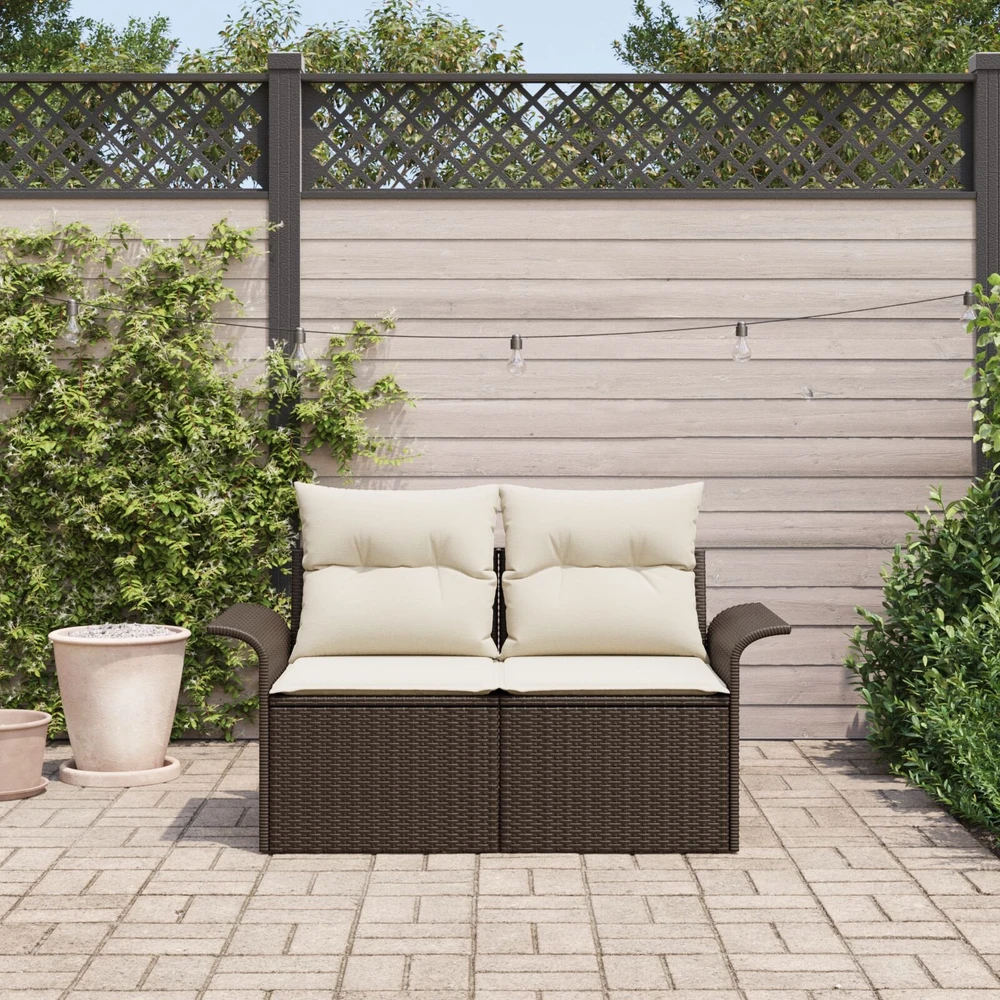 Sodo sofa su pagalve Ruda 141 x 62 x 69cm poliratanas