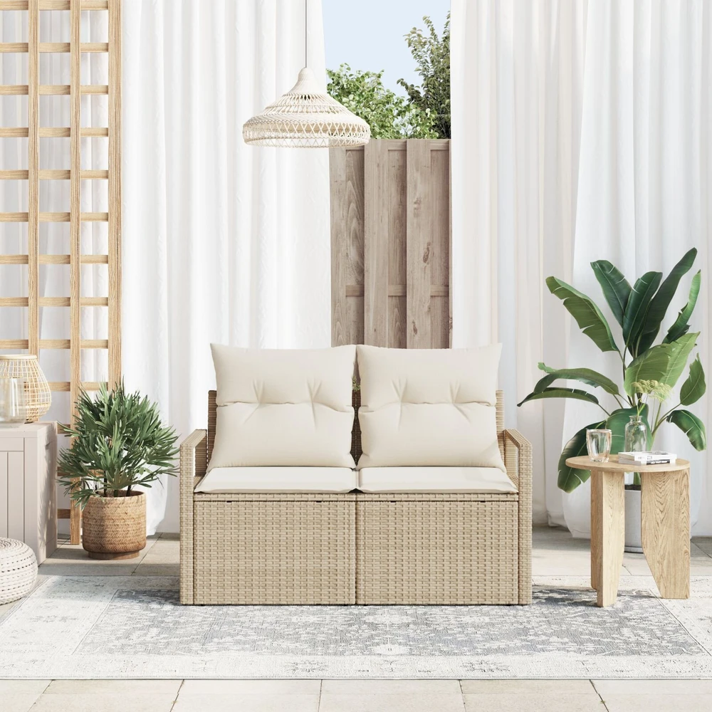 Sodo sofa su pagalve 120 x 62 x 69 cm poliratanas