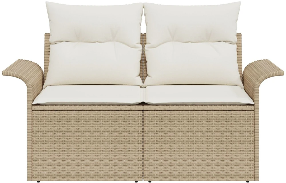 Sodo sofa su pagalve Smėlio 141 x 62 x 69cm poliratanas