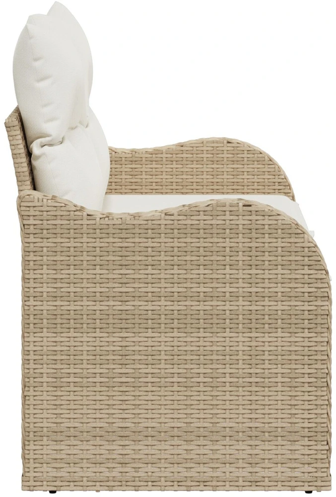 Sodo sofa su pagalve Smėlio 121 x 62 x 69cm poliratanas