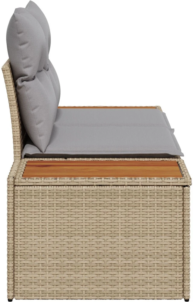 Sodo sofa Smėlio 184 x 62 x 85cm poliratanas