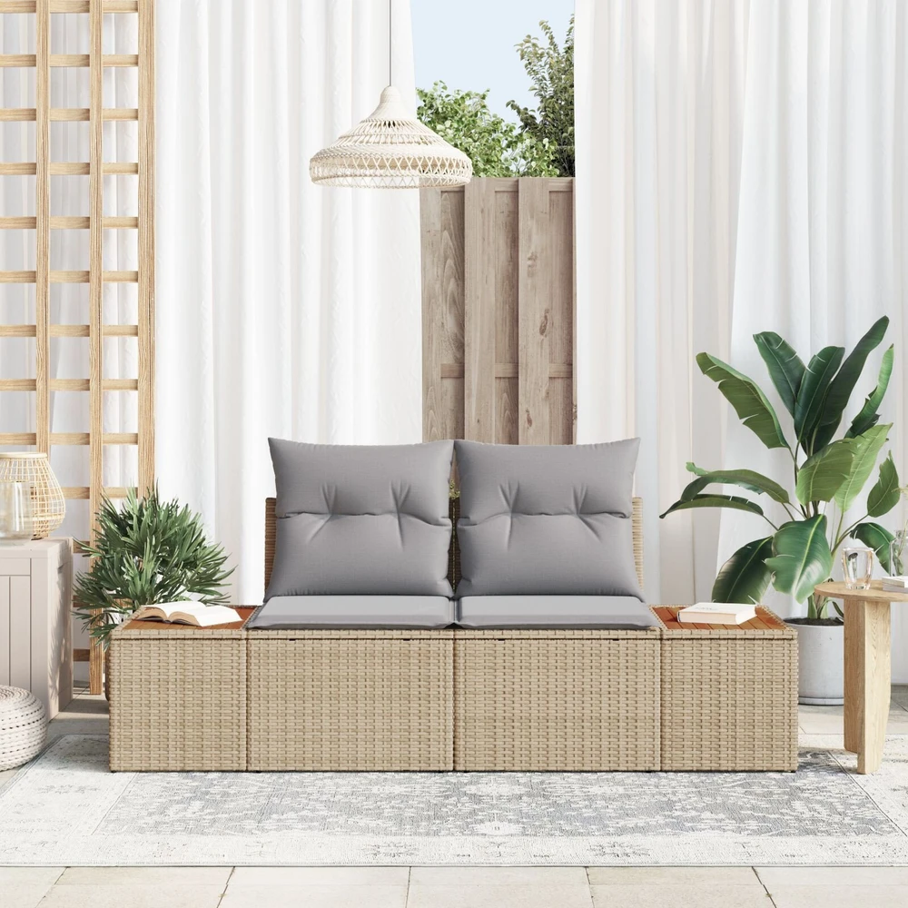 Sodo sofa Smėlio 184 x 62 x 85cm poliratanas