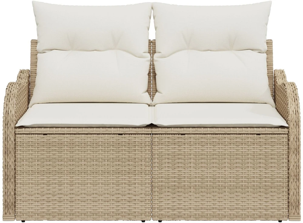 Sodo sofa su pagalve Smėlio 121 x 62 x 69cm poliratanas