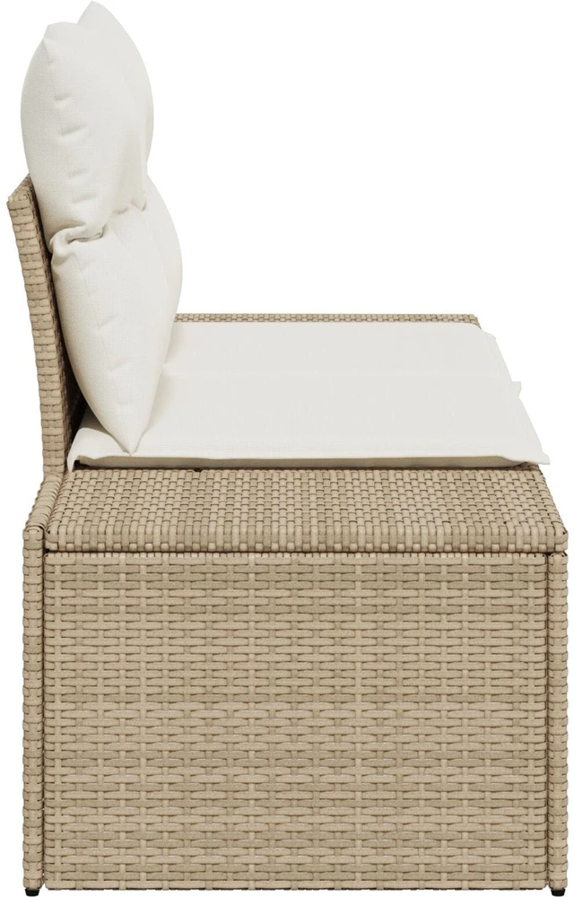 Sodo sofa su pagalve Smėlio 184 x 62 x 69 cm poliratanas