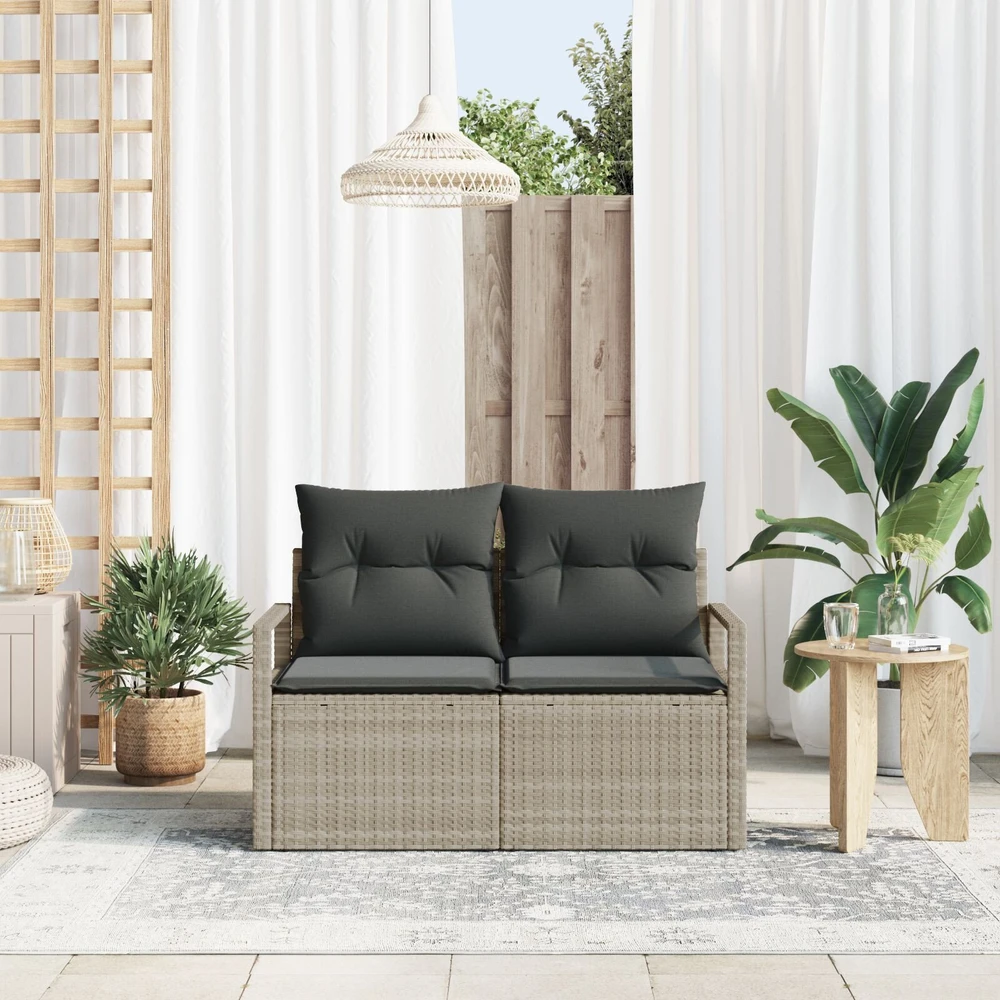 Sodo sofa su pagalve 120 x 62 x 69 cm poliratanas
