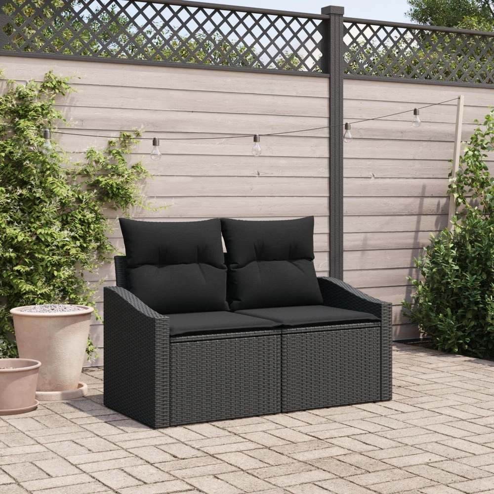 Sodo sofa su pagalve su saugykla 123 x 62 x 69 cm poliratanas