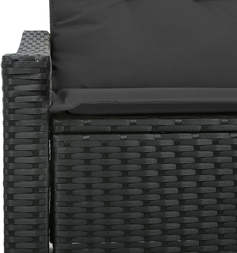 Sodo sofa su pagalve su saugykla 123 x 62 x 69 cm poliratanas