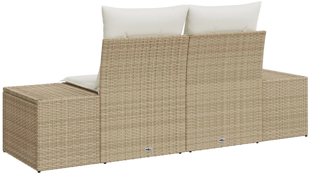 Sodo sofa su pagalve Smėlio 184 x 62 x 69 cm poliratanas