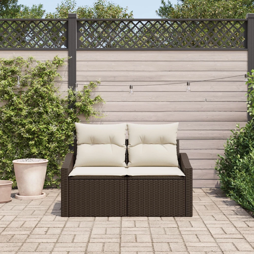 Sodo sofa su pagalve su saugykla 123 x 62 x 69 cm poliratanas