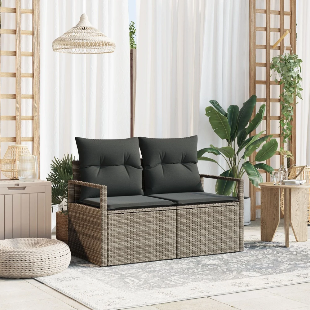 Sodo sofa su pagalve su saugykla 120 x 62 x 69 cm poliratanas