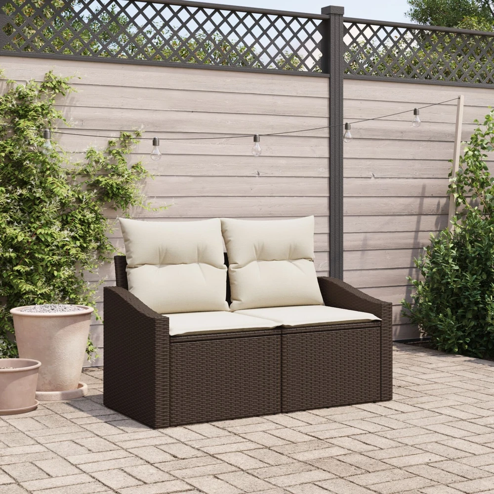 Sodo sofa su pagalve su saugykla 123 x 62 x 69 cm poliratanas