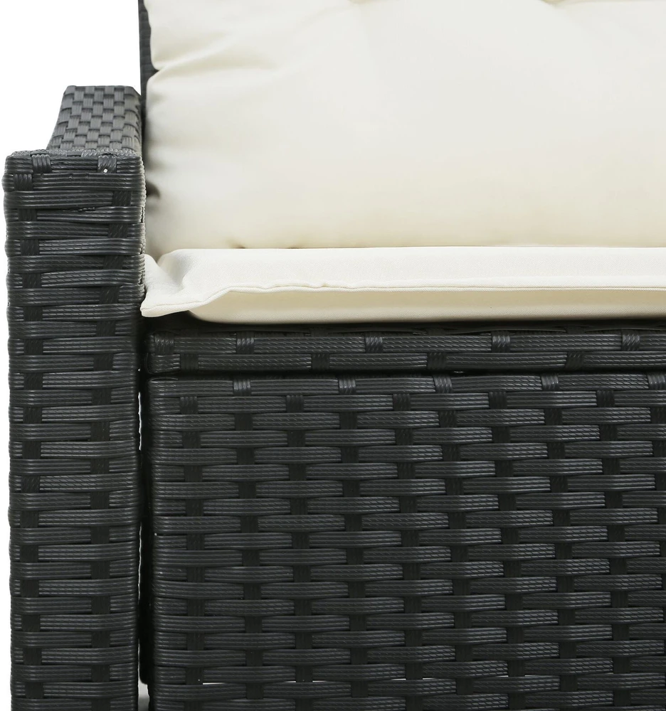 Sodo sofa su pagalve su saugykla 123 x 62 x 69 cm poliratanas