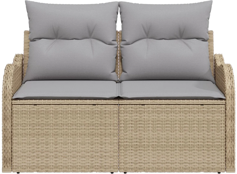 Sodo sofa su pagalve Smėlio 121 x 62 x 69cm poliratanas