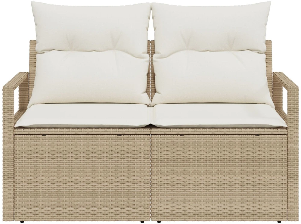 Sodo sofa su pagalve su saugykla 120 x 62 x 69 cm poliratanas