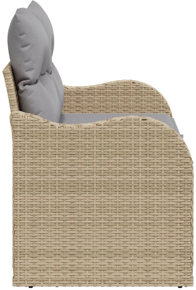 Sodo sofa su pagalve Smėlio 121 x 62 x 69cm poliratanas