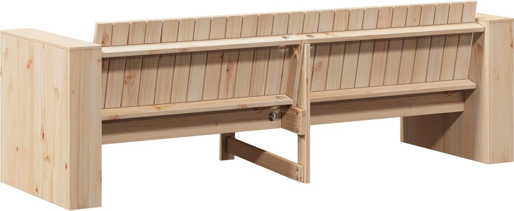 Sodo sofa Natūrali 185,5 x 60 x 62 cm Kietos pušies mediena