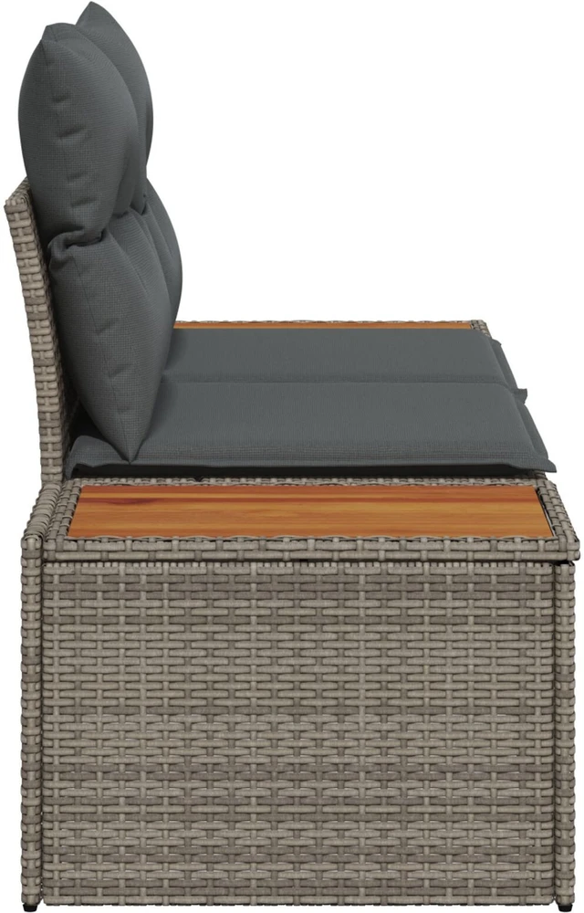 Sodo sofa Pilka 184 x 62 x 85cm poliratanas
