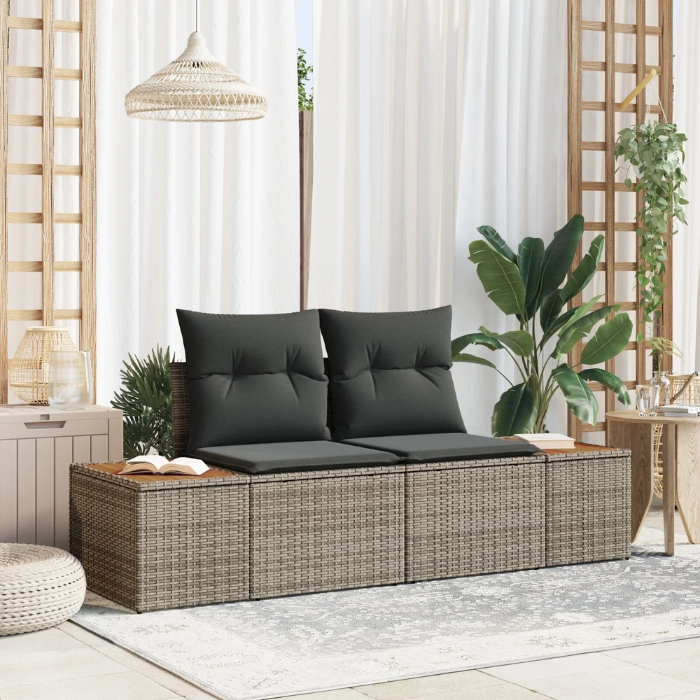 Sodo sofa Pilka 184 x 62 x 85cm poliratanas