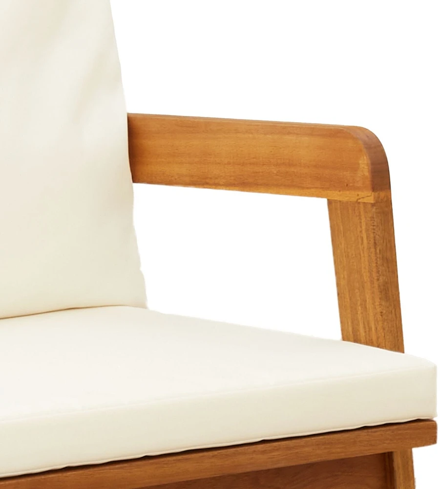 Sodo suolas su pagalve Natūralus aliejus 115 x 65 x 71 cm