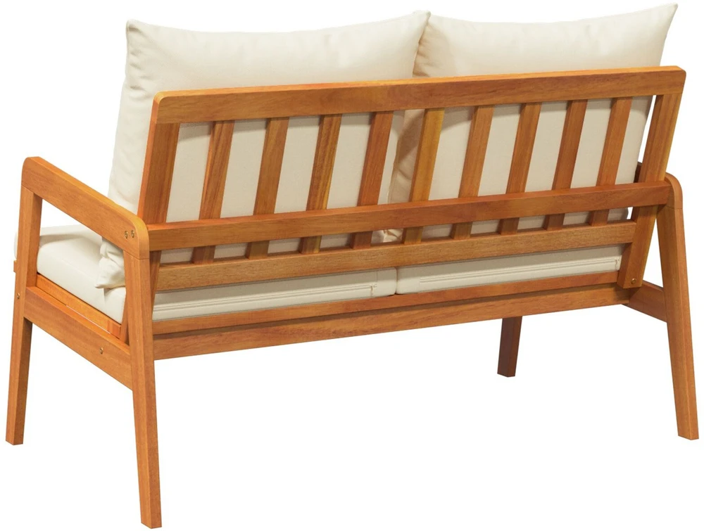 Sodo suolas su pagalve Natūralus aliejus 115 x 65 x 71 cm