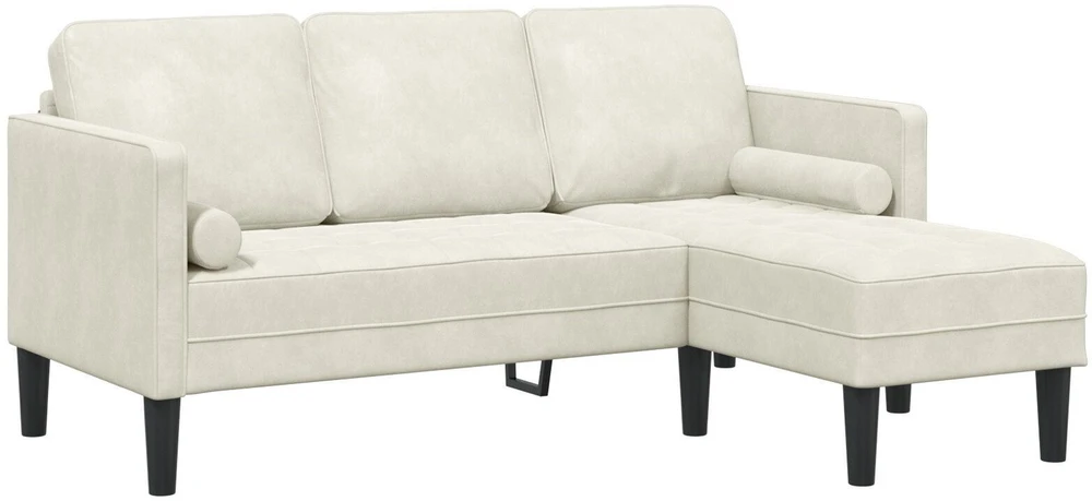 Sofa Sofos komplektas 2 vnt. Kreminė Poliesteris