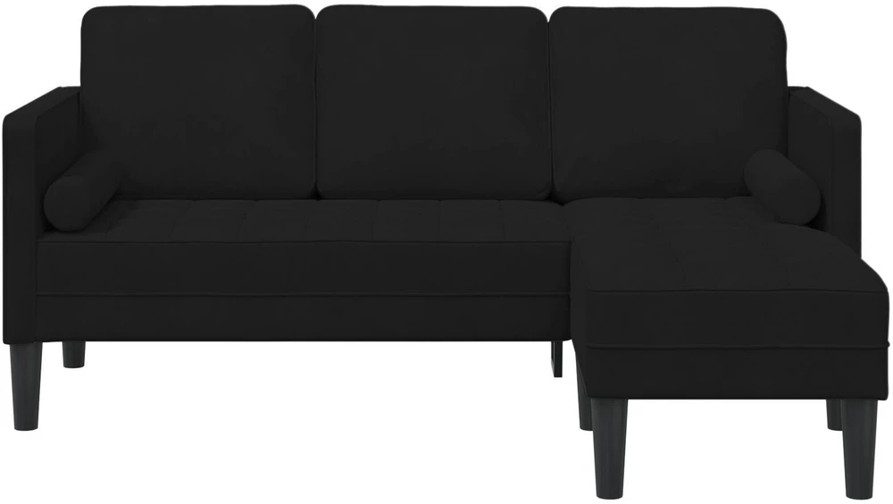 Sofa Sofos komplektas 2 vnt. Juoda Poliesteris