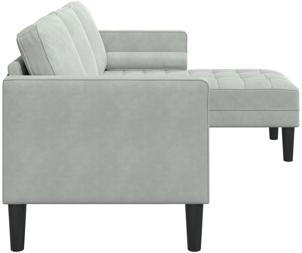 Sofa Sofos komplektas 2 vnt. Šviesiai pilka Poliesteris
