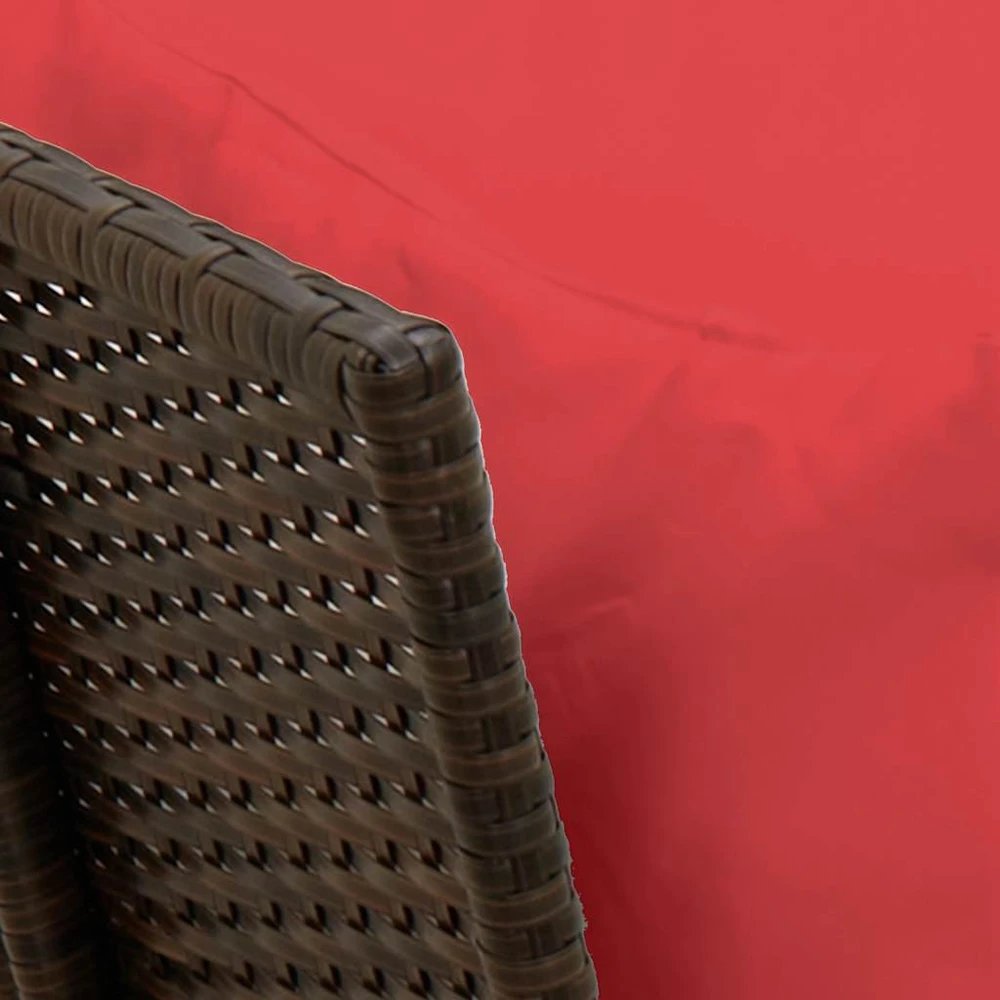 sodo sofa su pagalvėlėmis, ruda, poliratanas