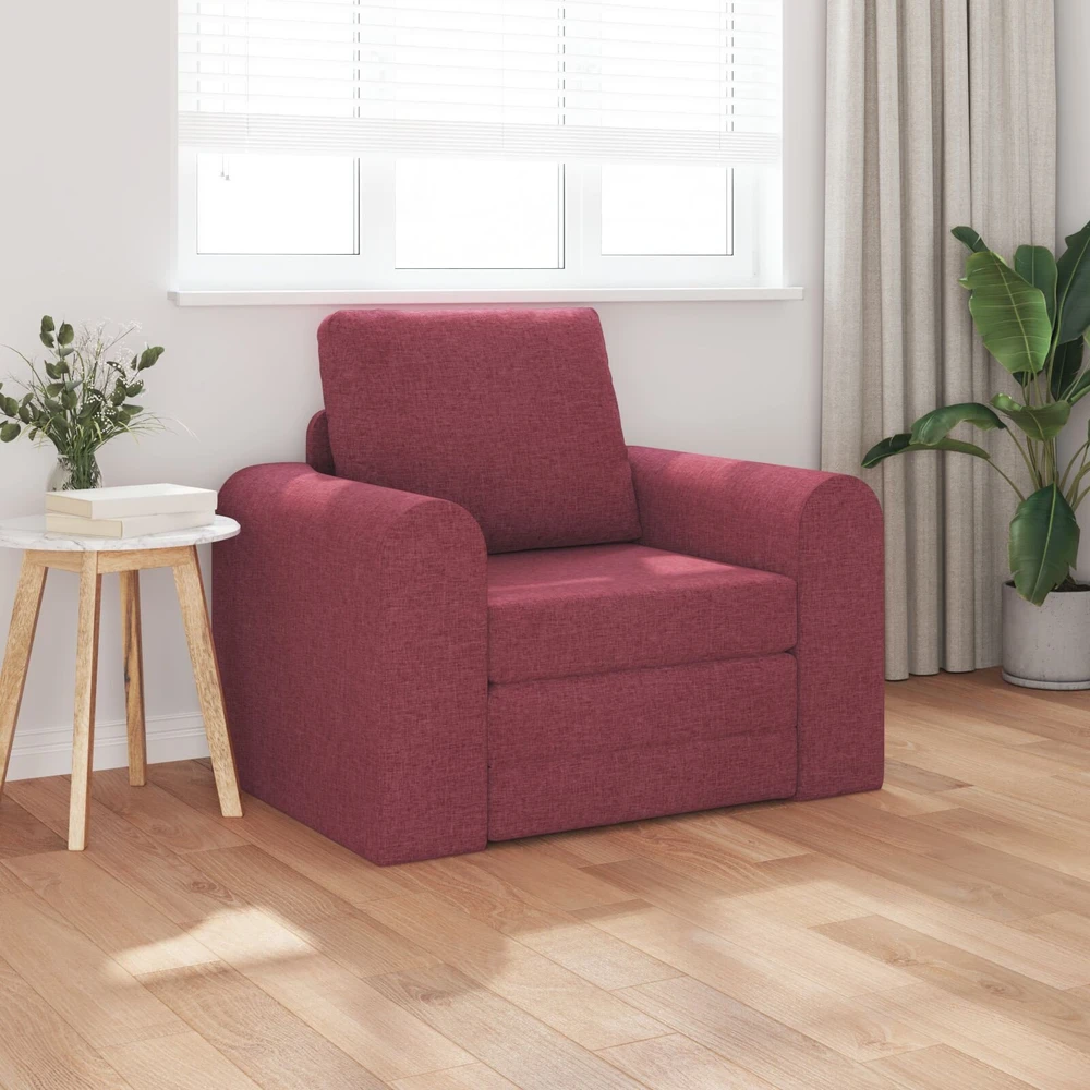 Sofa lova Vyno raudona 98 x 71 x 83 cm audinys