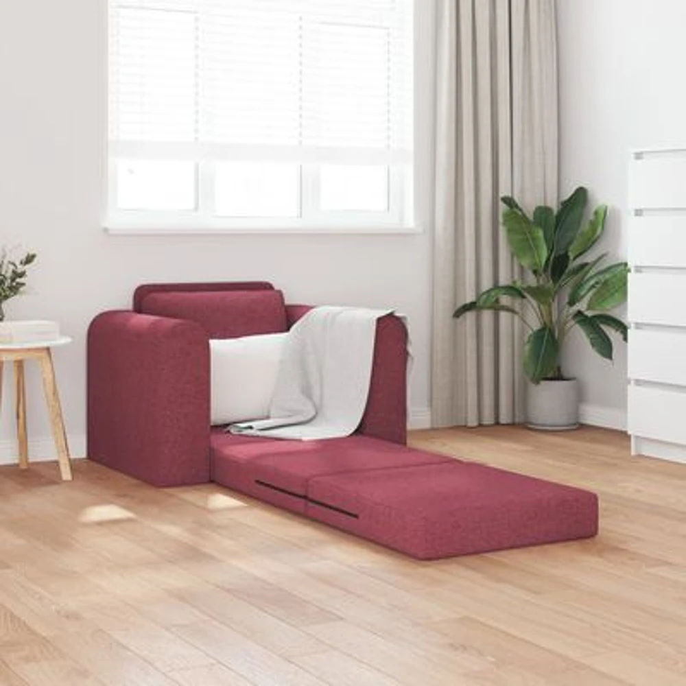 Sofa lova Vyno raudona 98 x 71 x 83 cm audinys