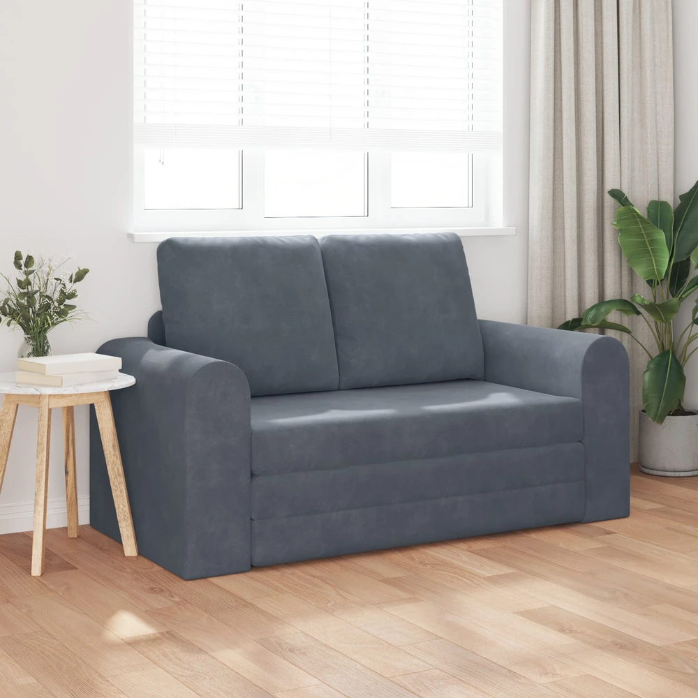Sofa lova Tamsiai pilka 148 x 71 x 83 cm Aksomas