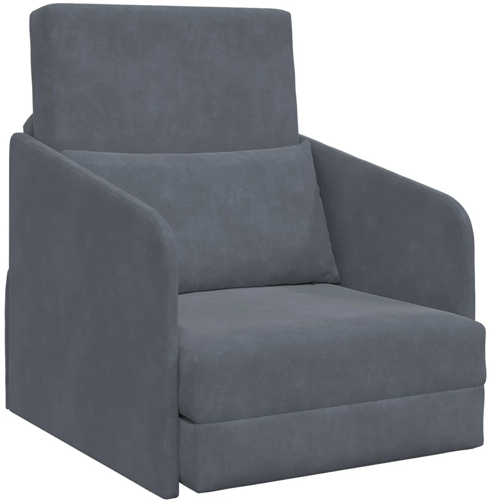 Sofa lova Tamsiai pilka 65 x 80 x 83 cm Aksomas