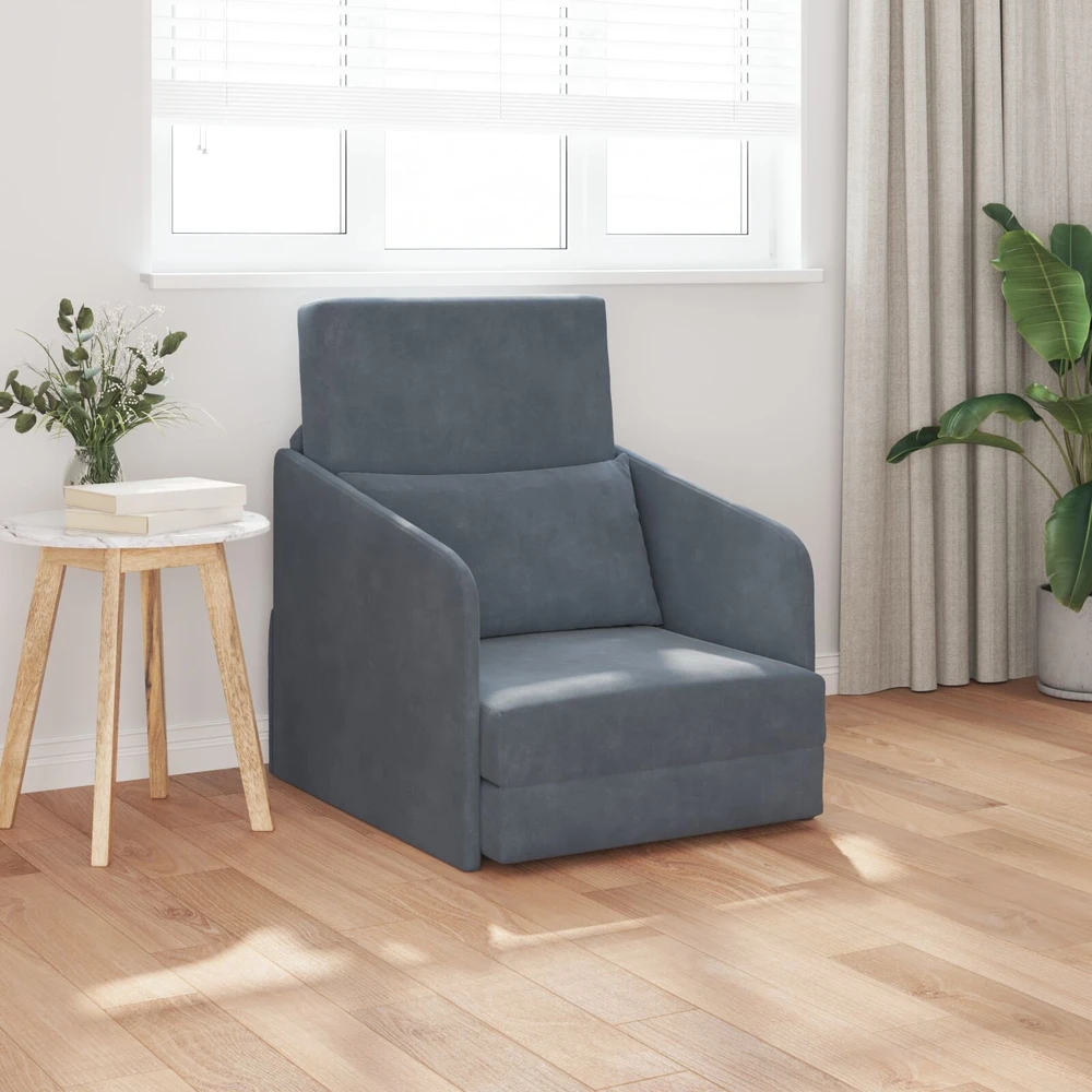 Sofa lova Tamsiai pilka 65 x 80 x 83 cm Aksomas