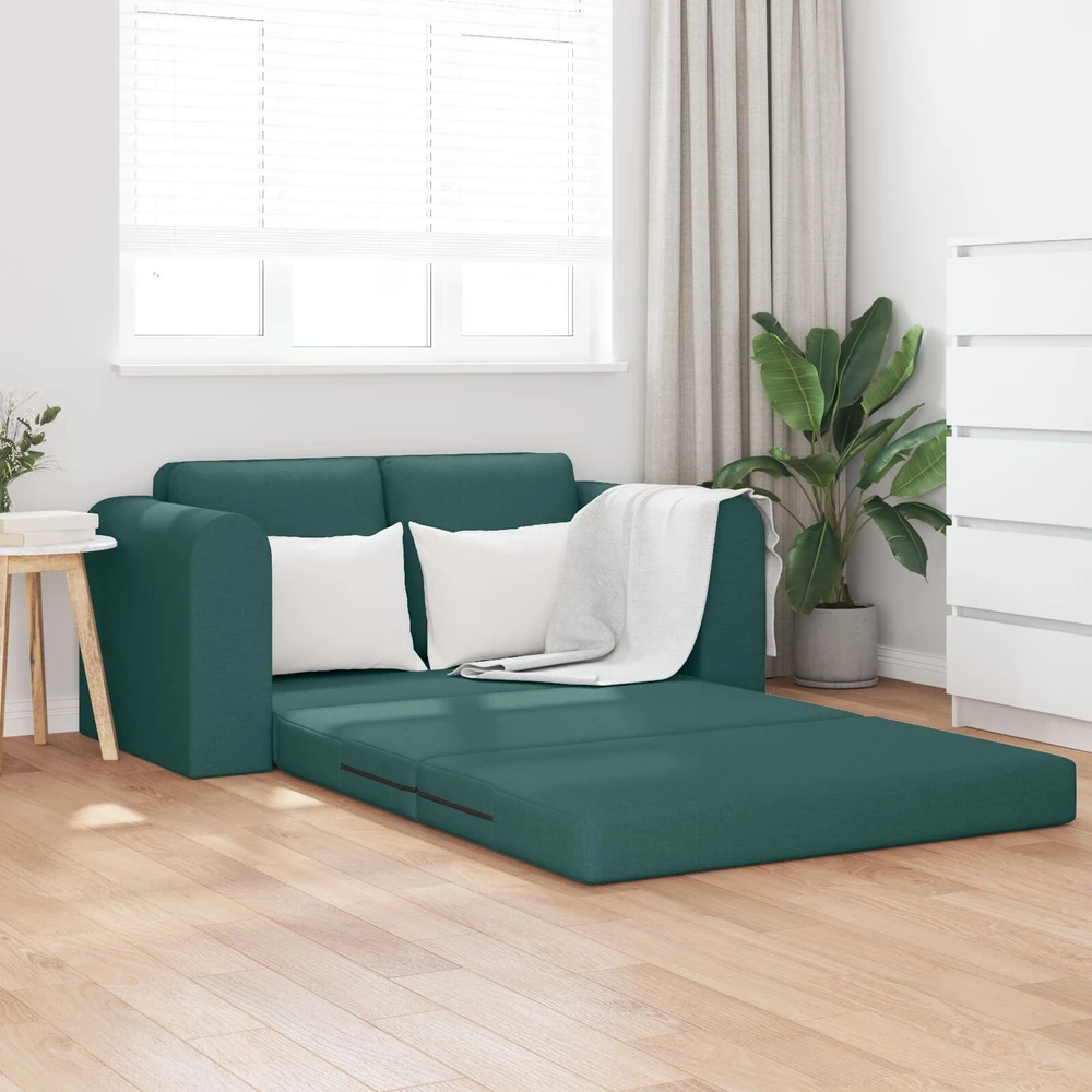 Sofa lova Tamsiai žalia 148 x 71 x 83 cm audinys