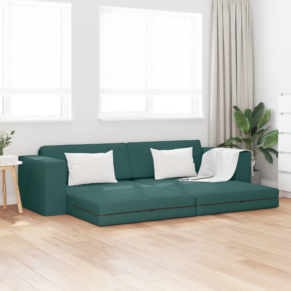 Sofa lova Tamsiai žalia 245 x 78 x 77 cm audinys