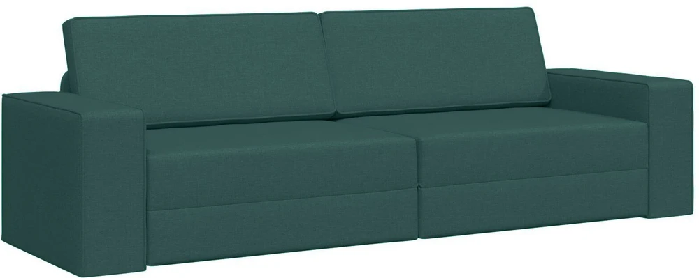 Sofa lova Tamsiai žalia 245 x 78 x 77 cm audinys