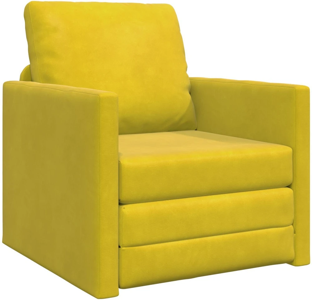 Sofa lova Tamsiai geltona 74 x 77 x 81 cm Aksomas
