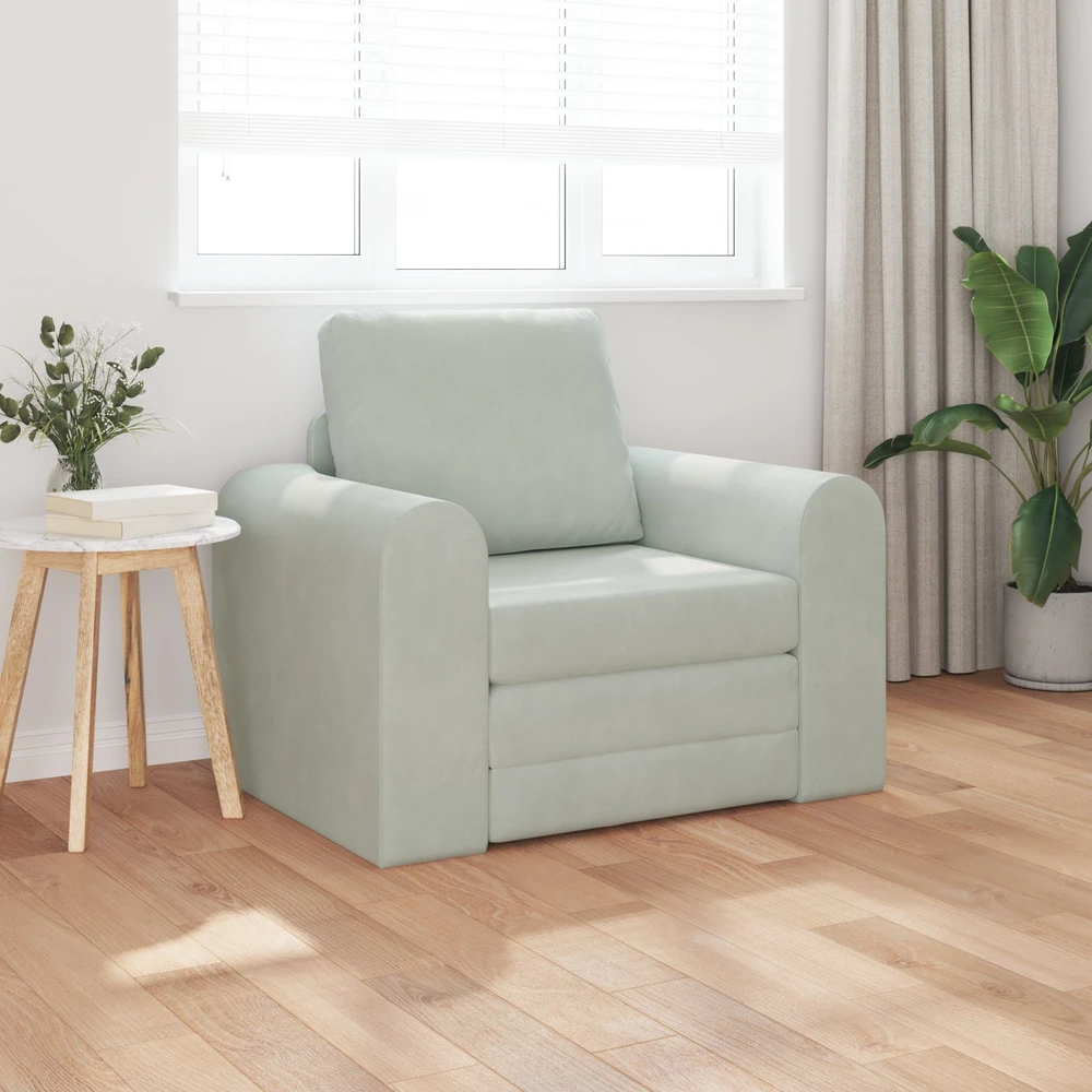 Sofa lova Šviesiai pilka 98 x 71 x 83 cm Aksomas