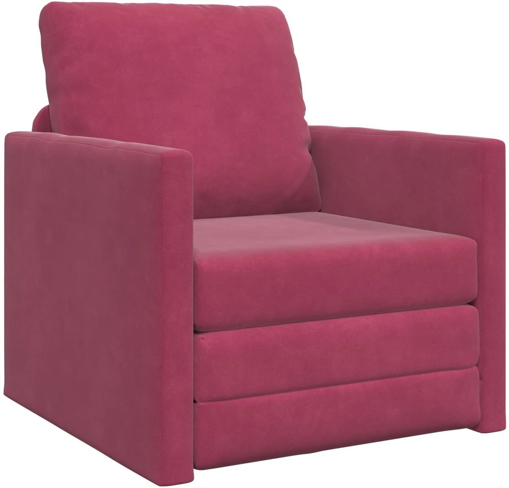 Sofa lova Vyno raudona 74 x 77 x 81 cm Aksomas